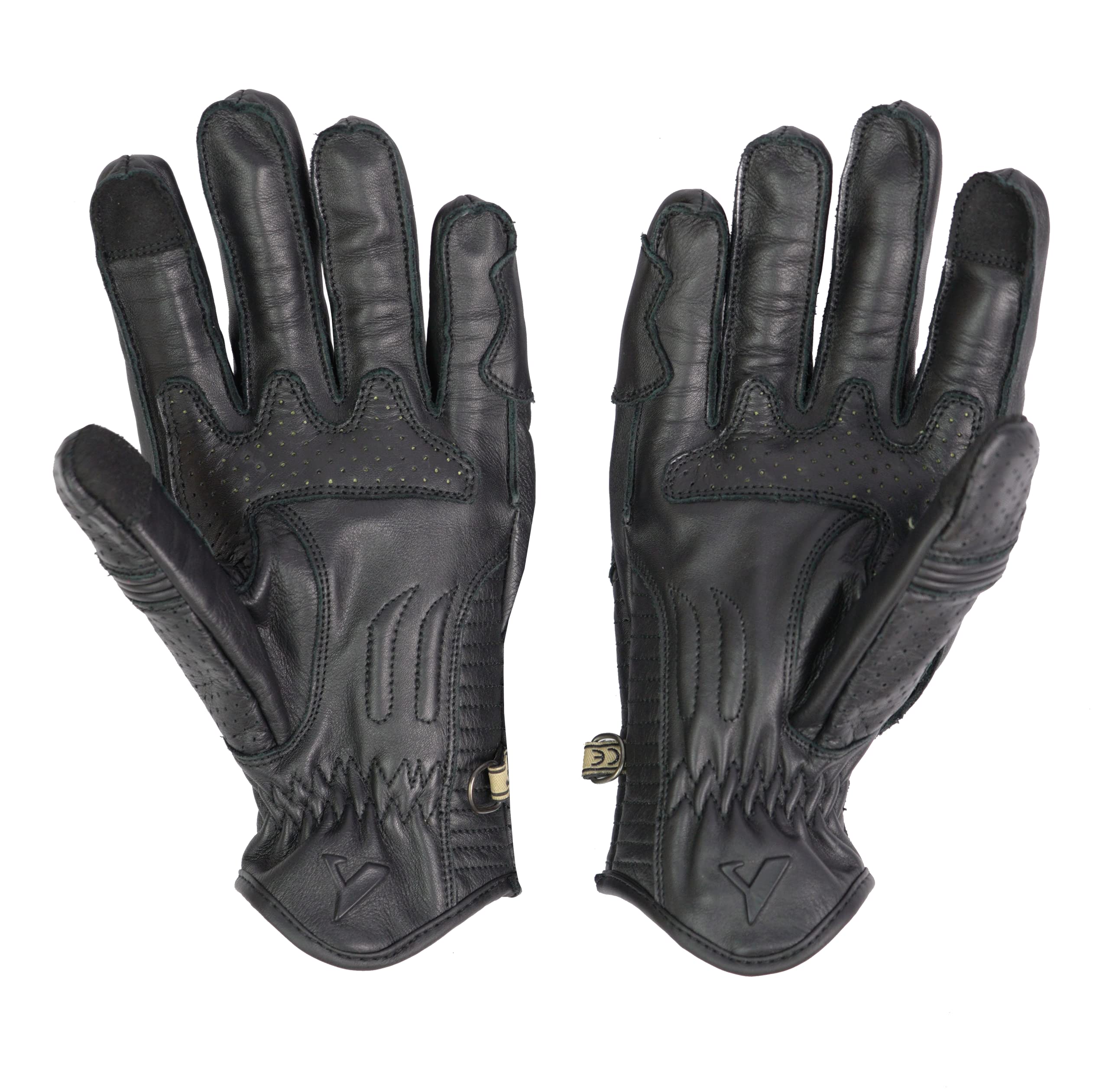 BY CITY | Guantes de Verano para Moto | Guantes de Piel de Chivo | Protecciones Rígidas en Nudillos | Zonas Acolchadas | Refuerzo Antiabrasión en la Palma | Transpirables