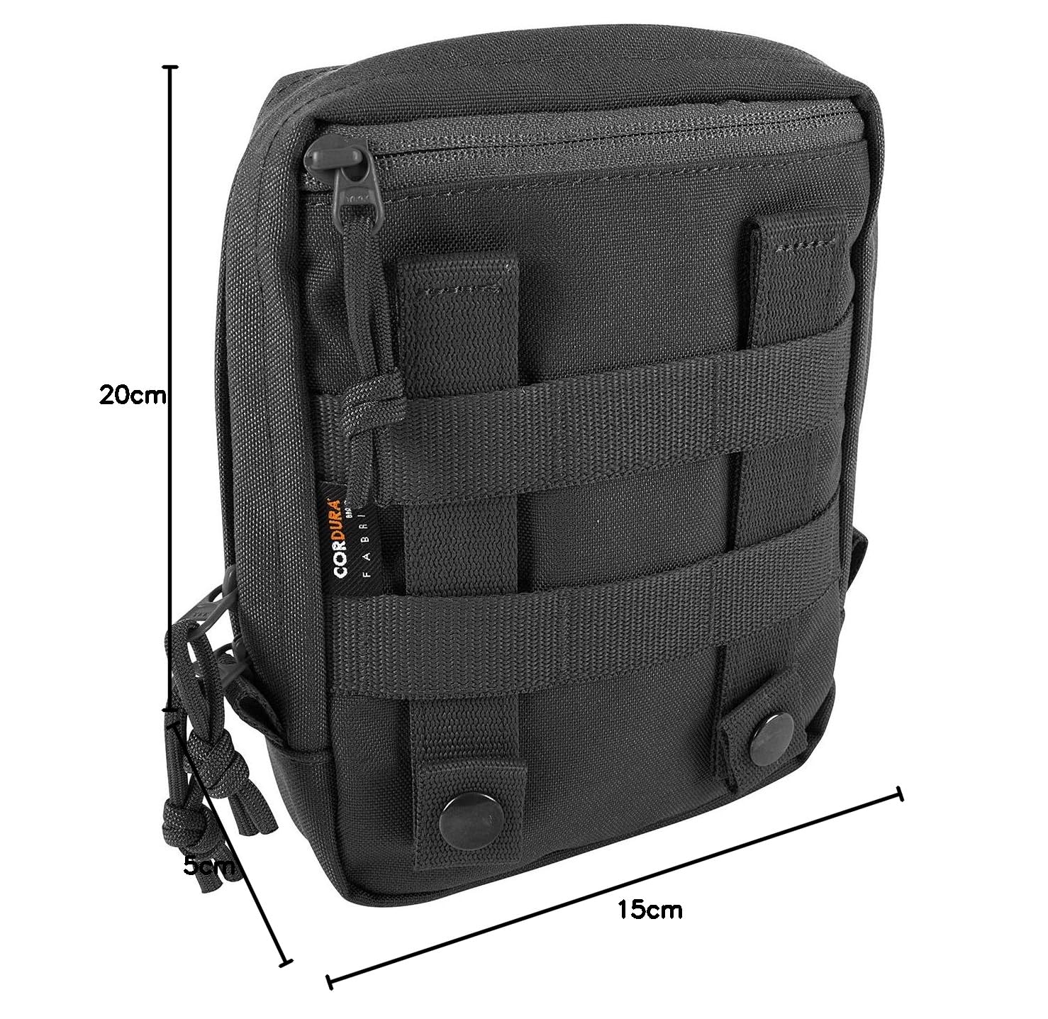 Tasmanian Tiger TT Tac Pouch 5 plecak dodatkowa kieszeń na akcesoria EDC, kompatybilny z Molle, wraz z pokrowcem przeciwdeszczowym, 20 x 15 x 5 cm
