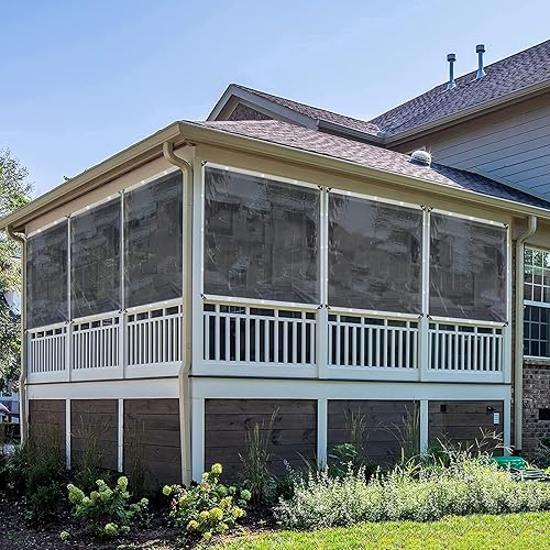 Miniatura 6 de 8×10ft Waterproof Clear Tarp 113 Mil Heavy Duty PVC Transparent Tarpaulin Cover with Metal Grommets UV Water Tear Dust Resistant Multi Purpose for