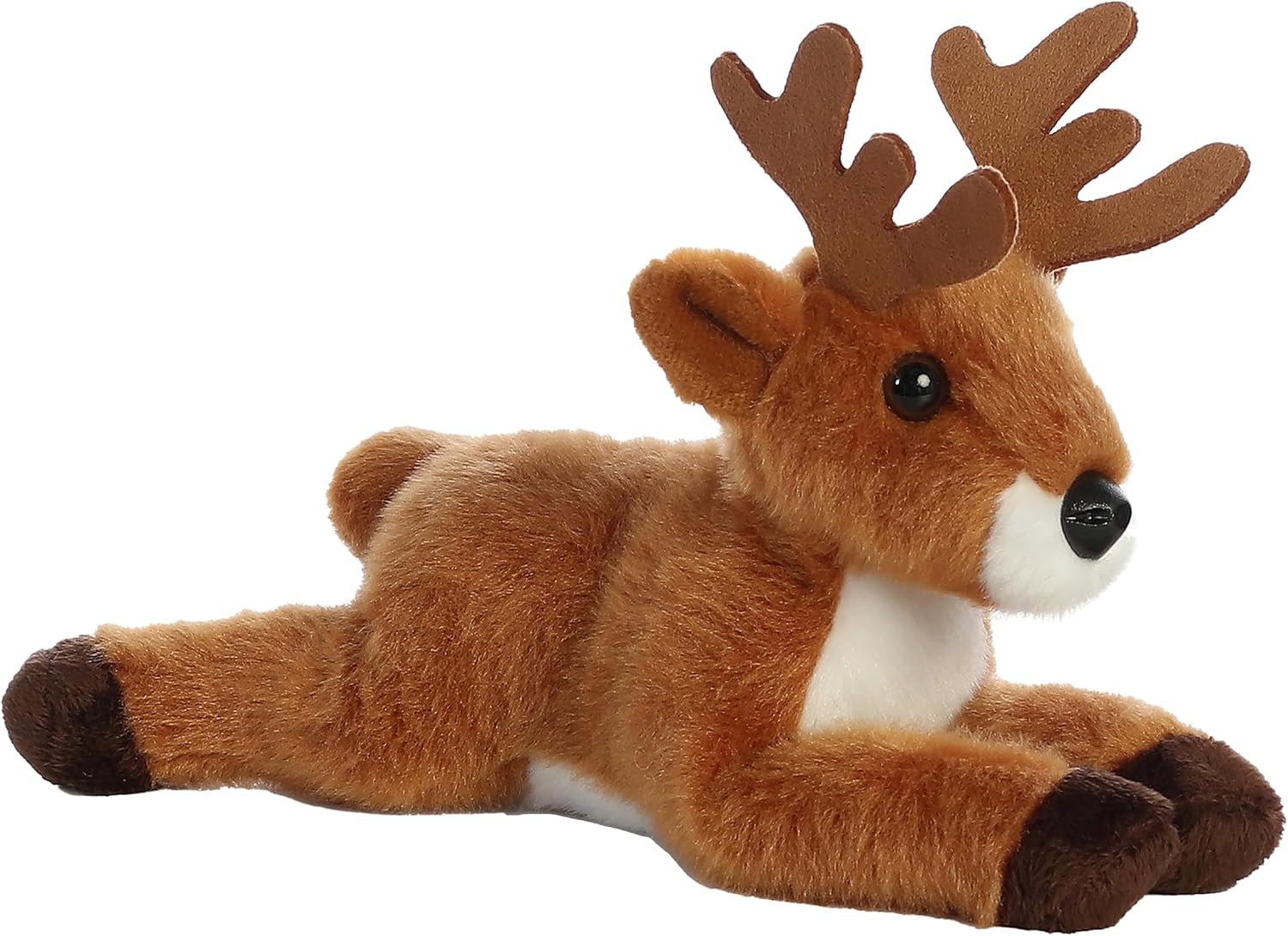 Aurora® Adorable Mini Flopsie™ Deer Stuffed Animal – Playful Ease – Timeless Companions – Brown 8 Inches