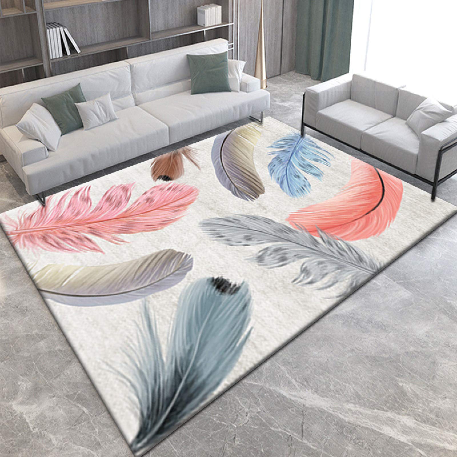 Tapis de salon lavable et antidérapant NF 160x200 cm