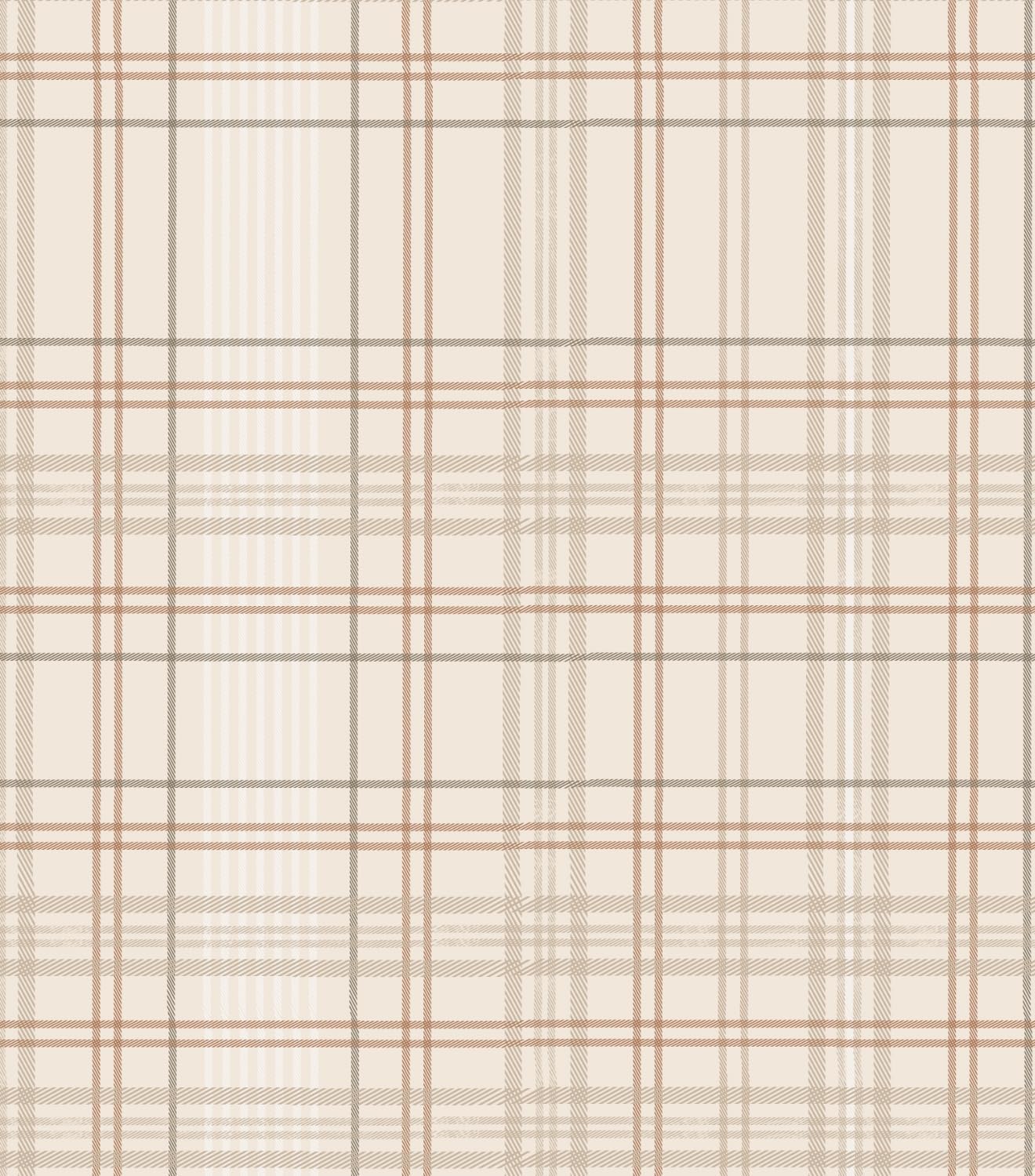 Peel and Stick Wallpaper Check Plaid Boho Neutral - Self Adhesive Waterproof Vinyl Wallpaper for Walls, Kitchen Backsplash, Bathroom, Bedroom, Rentals (Light, 17.3" X 472.44")