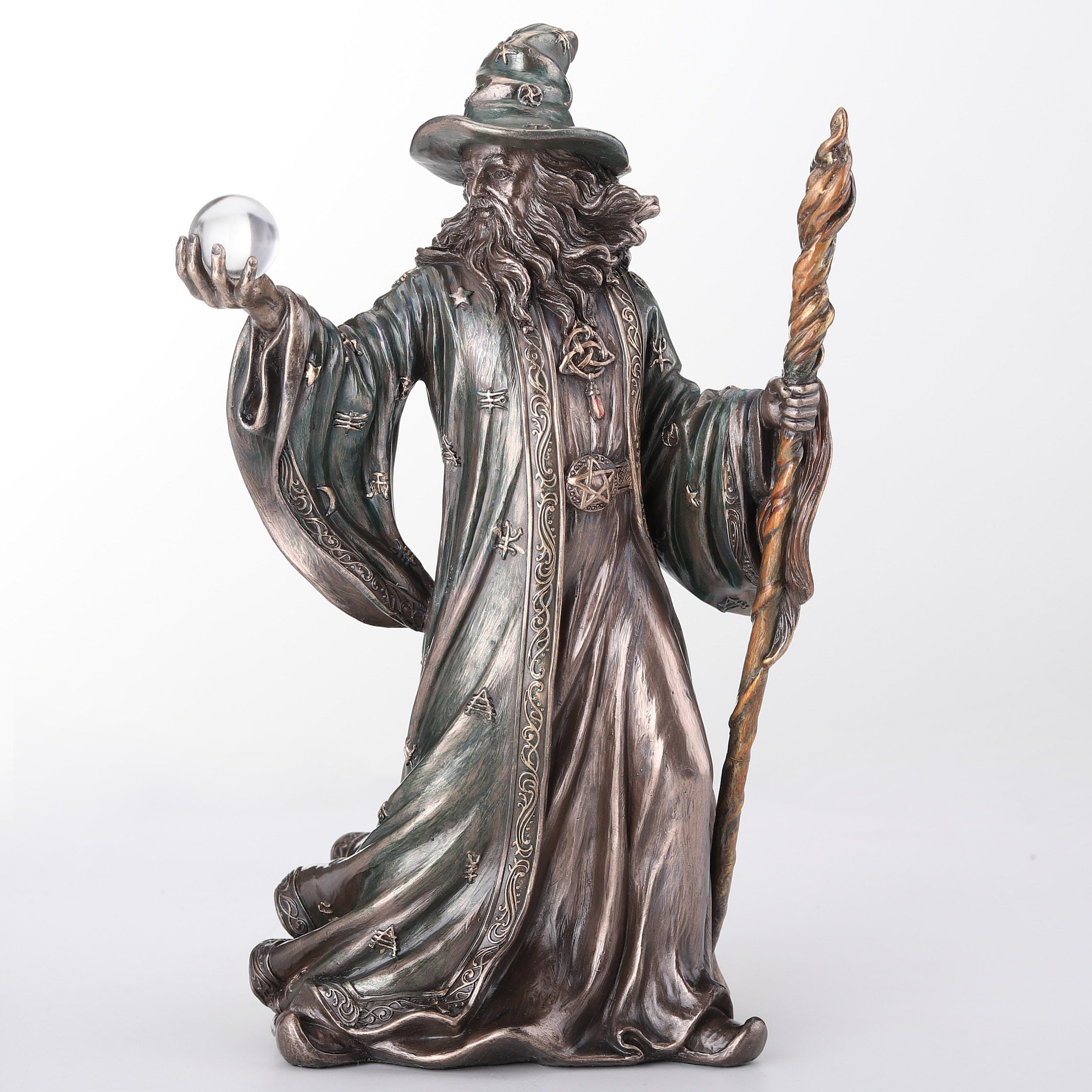 Amazon.com: Veronese Design 8 1/8 Inch Wizard Holding Crystal Ball