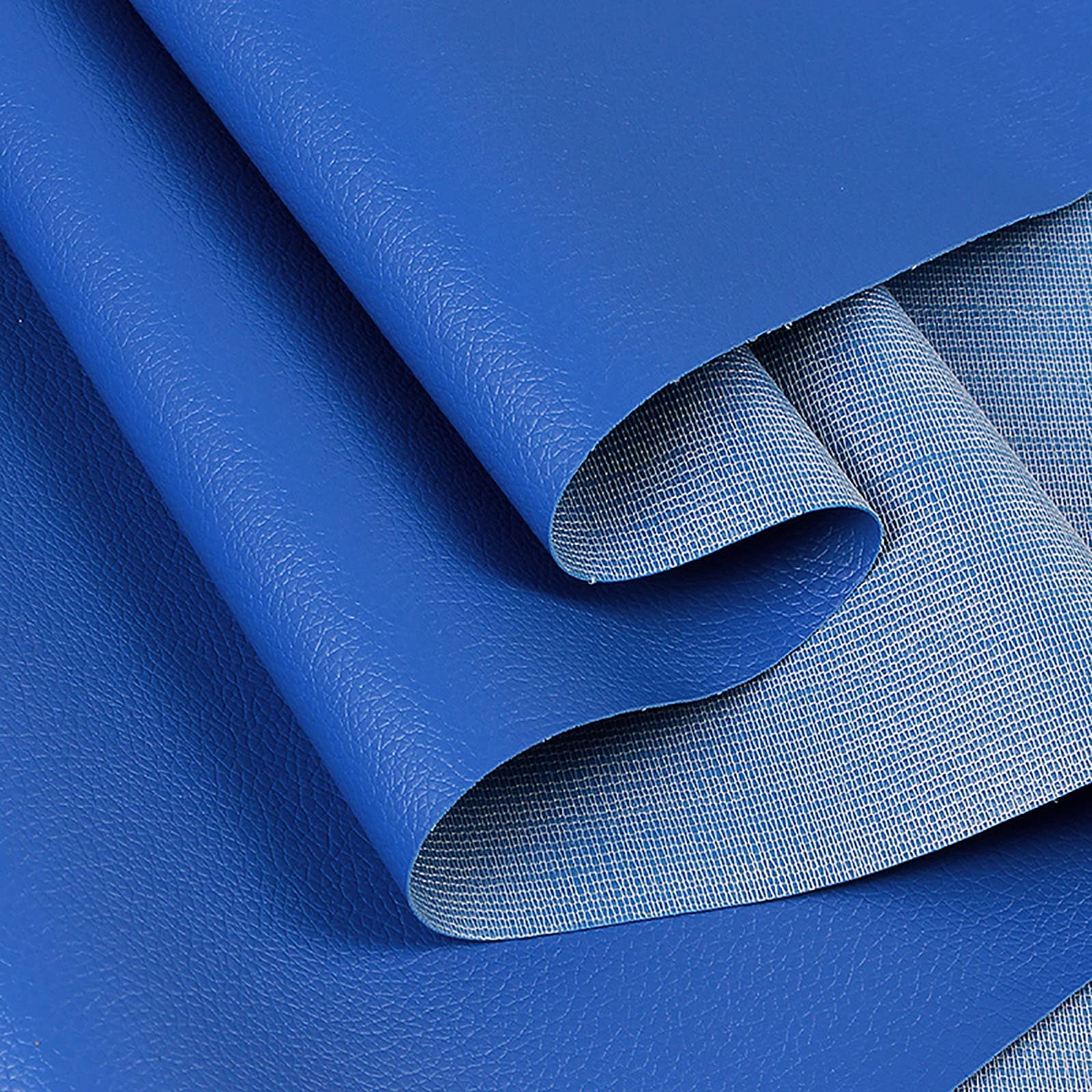 Cuero suave de PVC impermeable y flexible azul zafiro para asientos de coche
