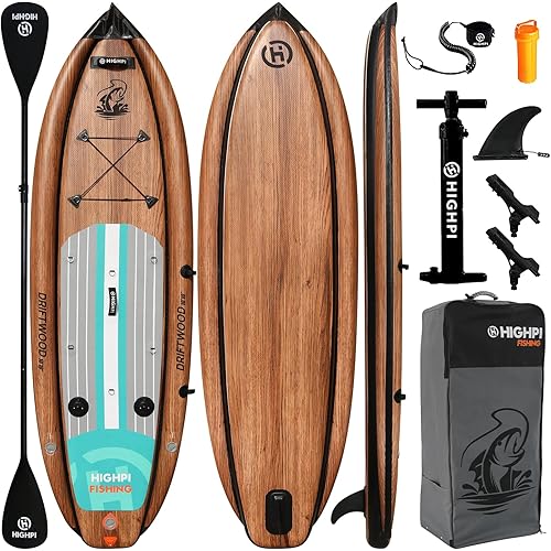 Highpi Inflatable Stand Up Paddle Board for Youth and Adults – Wide Sup with Premium Accessories, Blow Up Paddleboard for Surfing, Fishing, Yoga & More