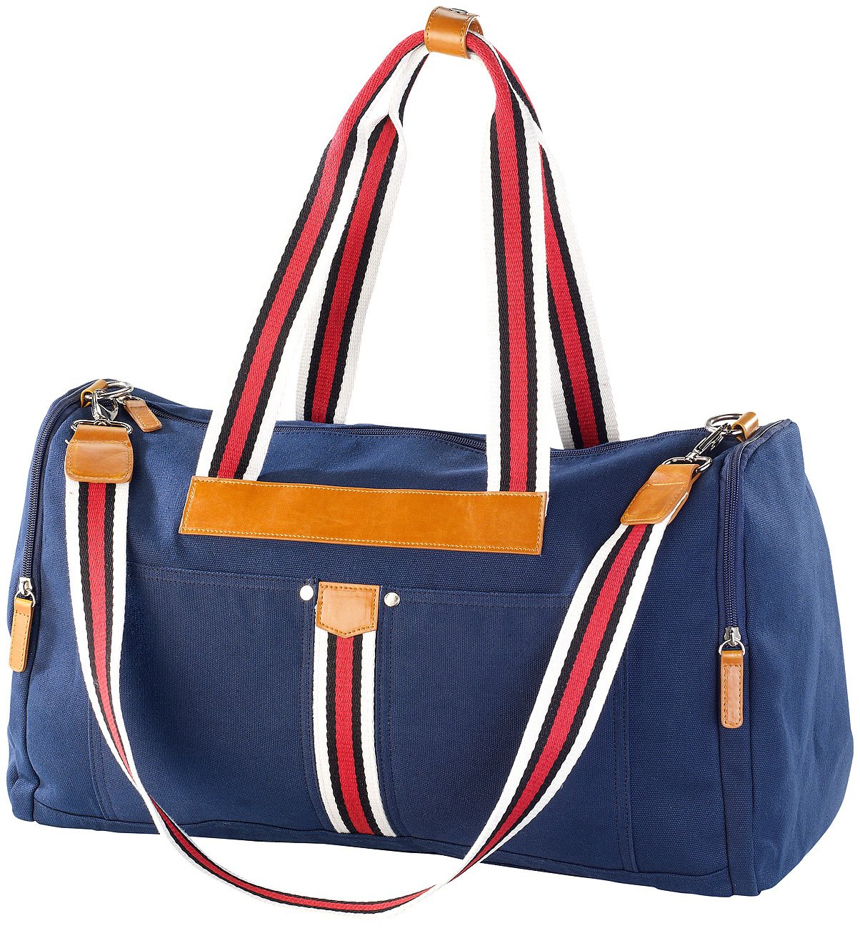 Carlo Milano Badetaschen: Canvas-Strandtasche/Freizeittasche, blau (Strand-Tasche, Urlaubs-Strandtasche, Handy)