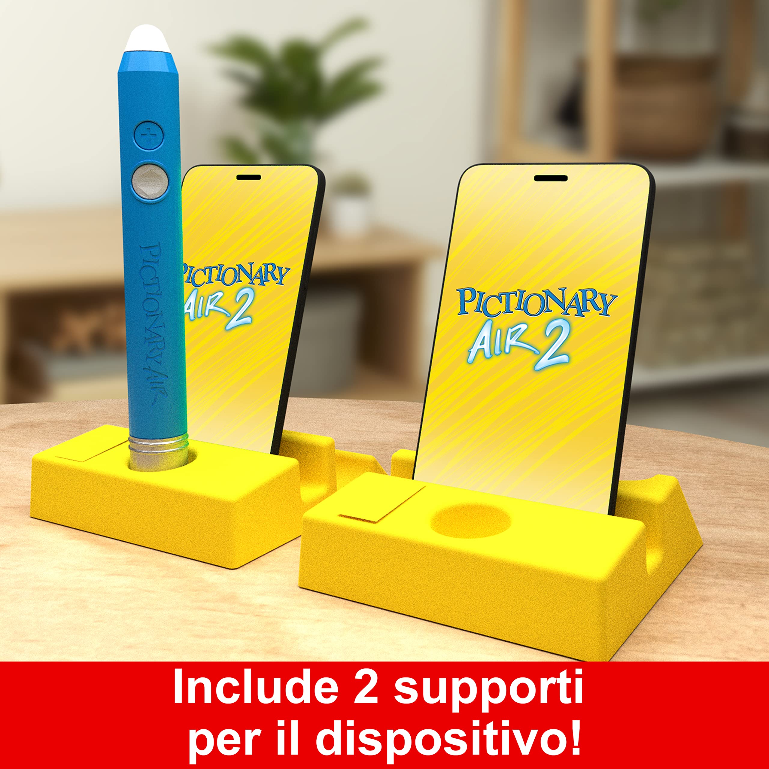 Mattel GamesPictionary Air 2, Gioco Divertente per disegnare in Aria e Guardare la Propria creazione apparire sullo Schermo, Giocattolo per Famiglie, Adulti e Bambini 6+ Anni, HNT74