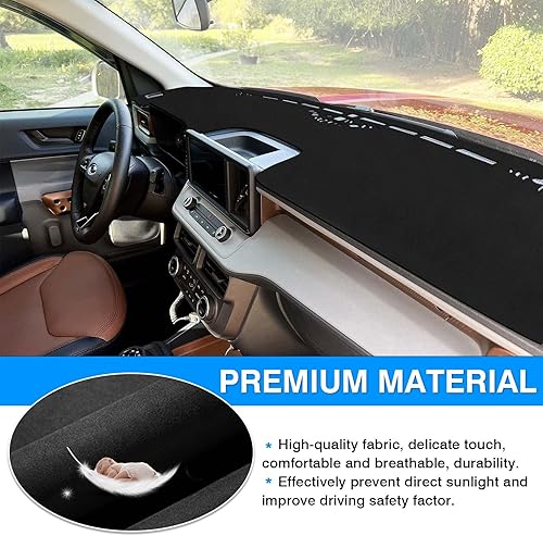 Miniatura 4 de Autorder Alfombrilla para tablero de instrumentos para Ford Maverick 2022-2026, accesorios para salpicadero, cubierta de gamuza para salpicadero,