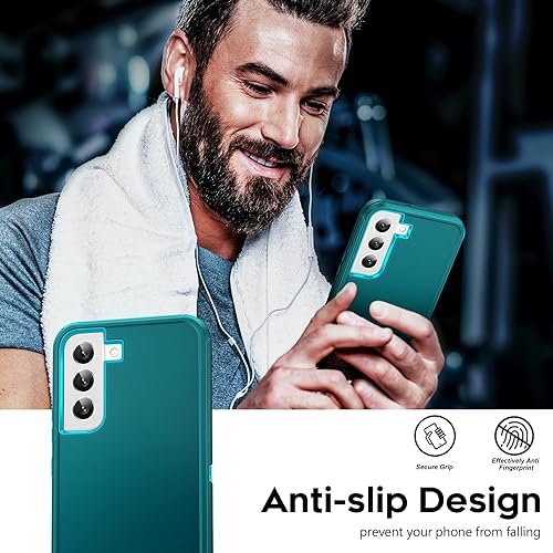 Miniatura 7 de LeYi Funda compatible con el teléfono S22 No es compatible con S22 UltraPlus+ con 2 protectores de pantalla, funda resistente 3 en 1 para Samsung