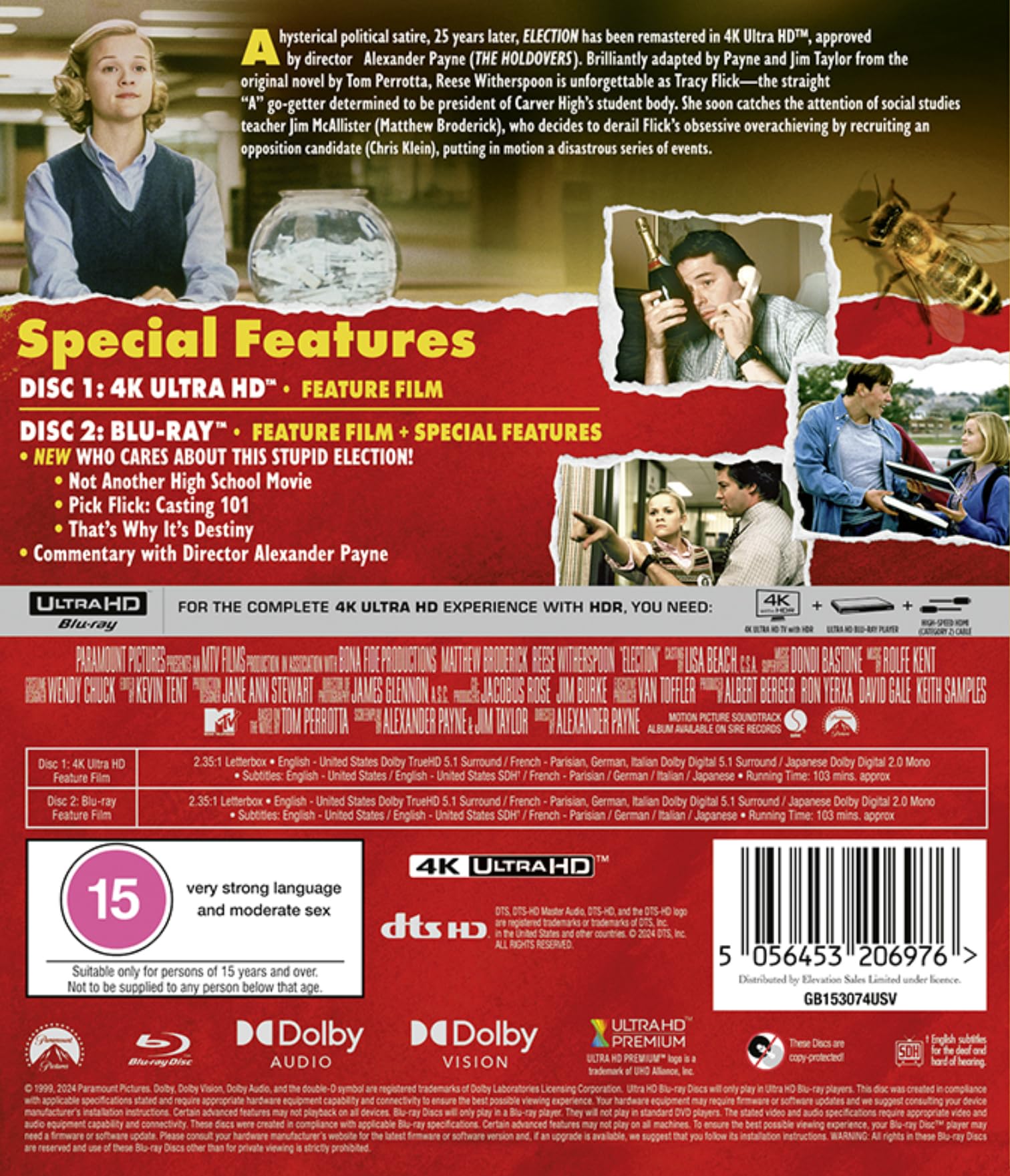 Election 4K UHD [Blu-ray] [Region A & B & C]