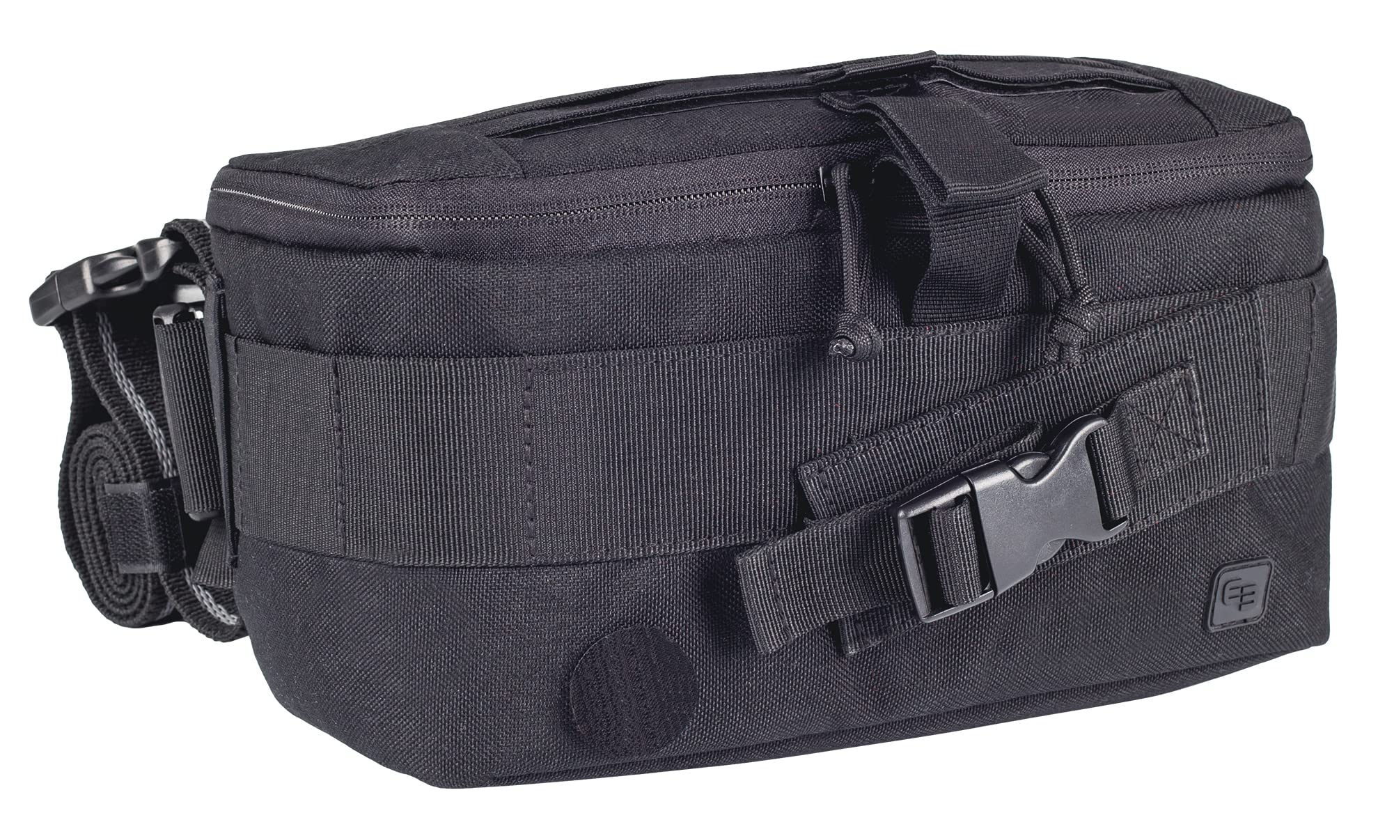 ELITE BAGS - KIDLE Hüft-/Beintasche | schwarz | kompakt | innovativ | MOLLE-System für individuelle Erweiterung | flexible Trageweise | für die Erste-Hilfe-Ausstattung