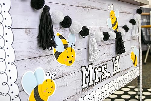 Miniatura 10 de Teacher Created Resources Squiggles and Dots - Borde enrollado troquelado (TCR8914), negro, blanco