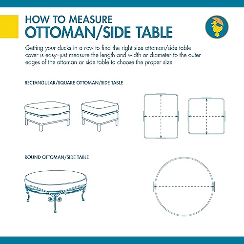 Miniatura 4 de Duck Covers Soteria - Funda rectangular impermeable para mesa auxiliarotomana para patio, 40 pulgadas, para exteriores