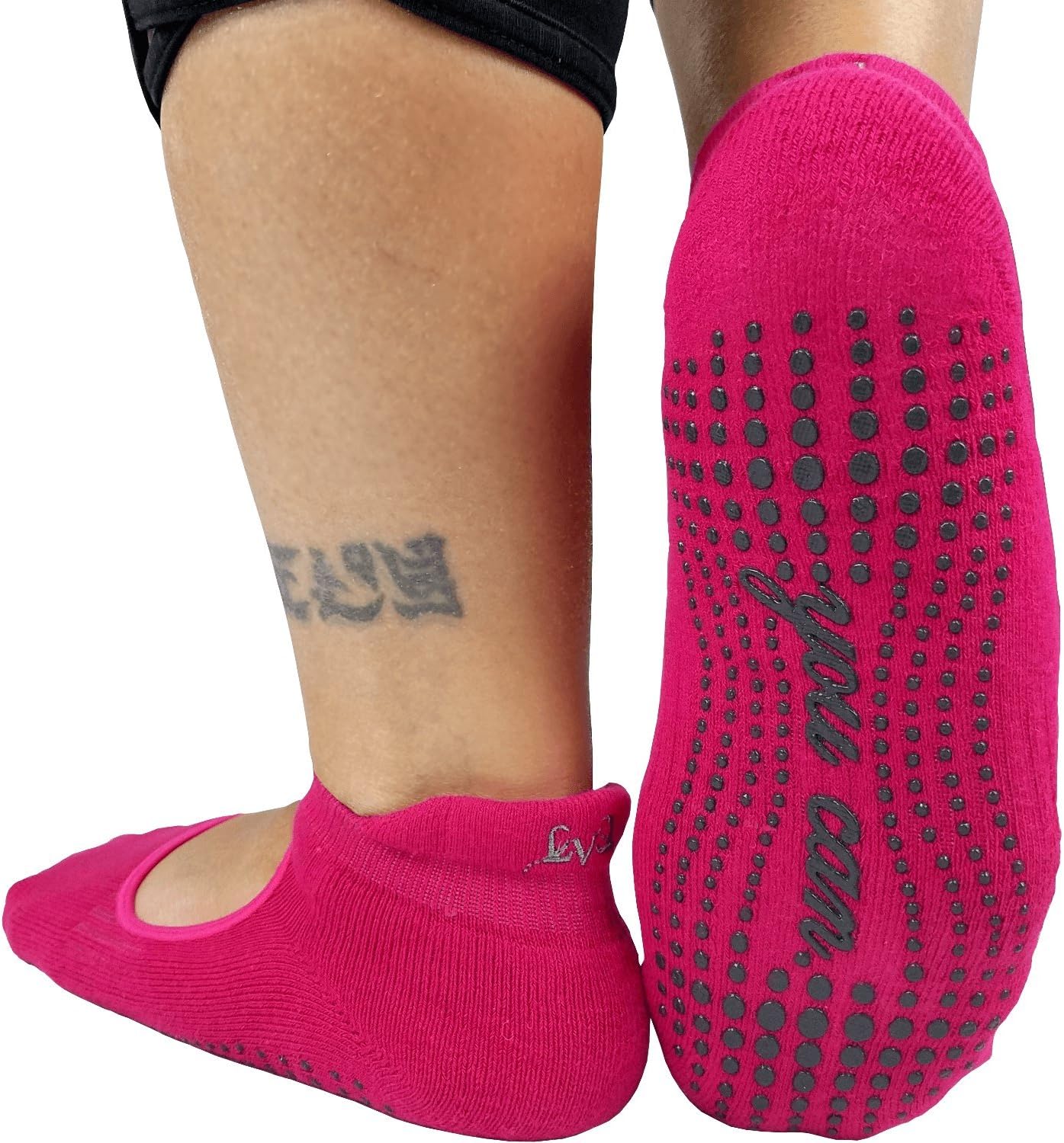 Barre Socks Yoga Socks Women - with non Skid Socks Grips Slip Pilates Ballet
