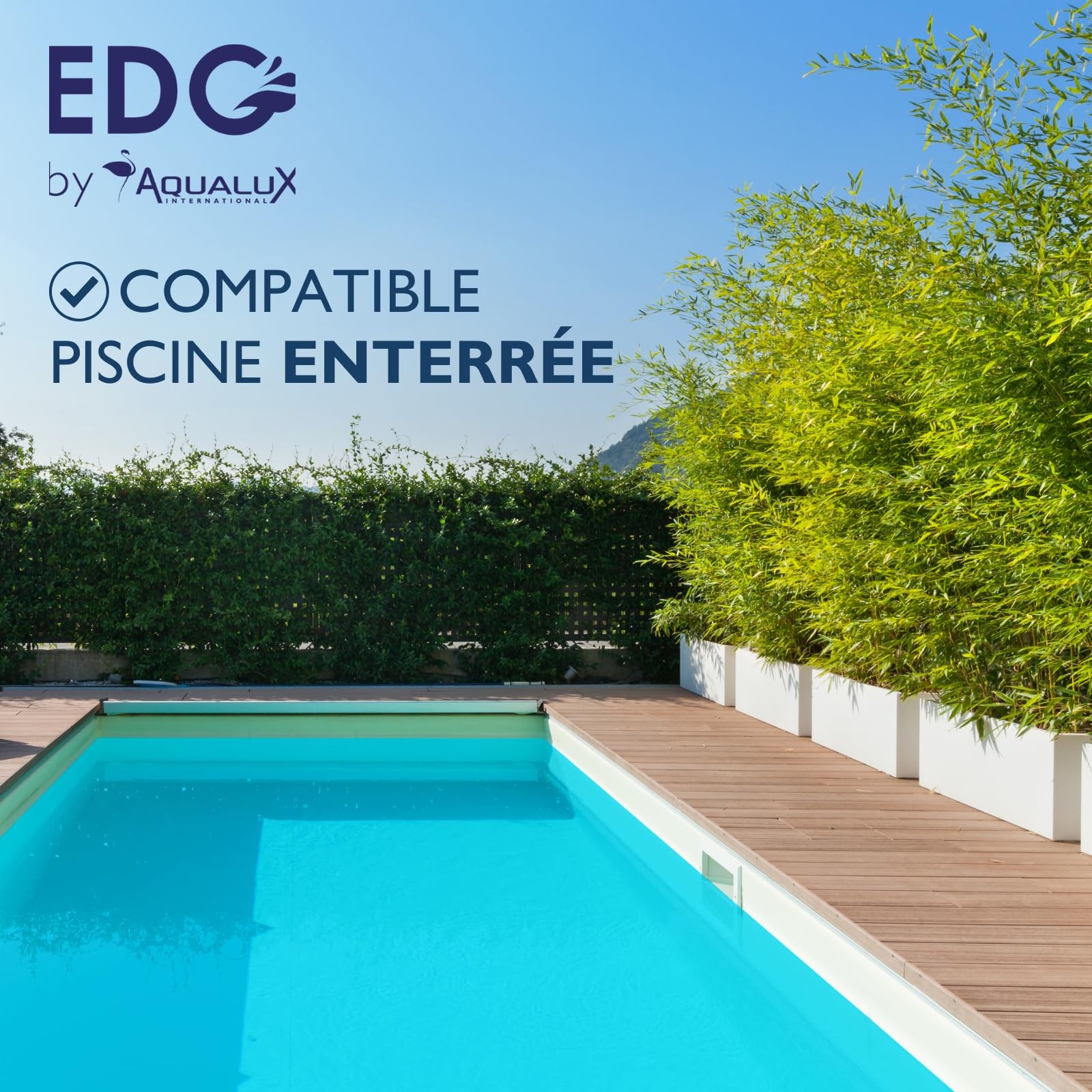 Bâche Solaire Premium 1000x500 cm, Rectangulaire, Bordée Périmètre, 500 Microns, Bleu, Couverture Piscine, 10x5m, Polyéthylène à Bulles, EDG Premium