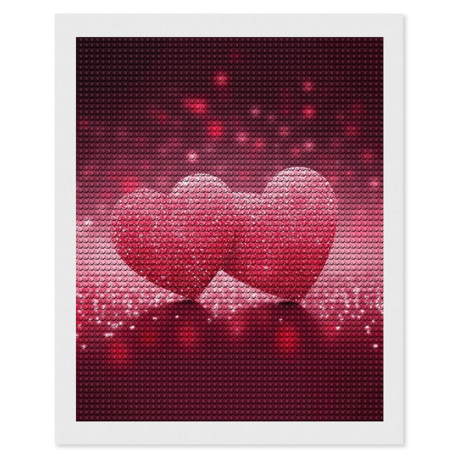 NONHAI Diamond Painting Kits for Adults - DIY Diamond Art Kits for Beginners - Full 5D Paint Drill Diamond Dots Paintings- Heart Diamonds Pictures Gem Art and Craft Wall Decor 16"x20"