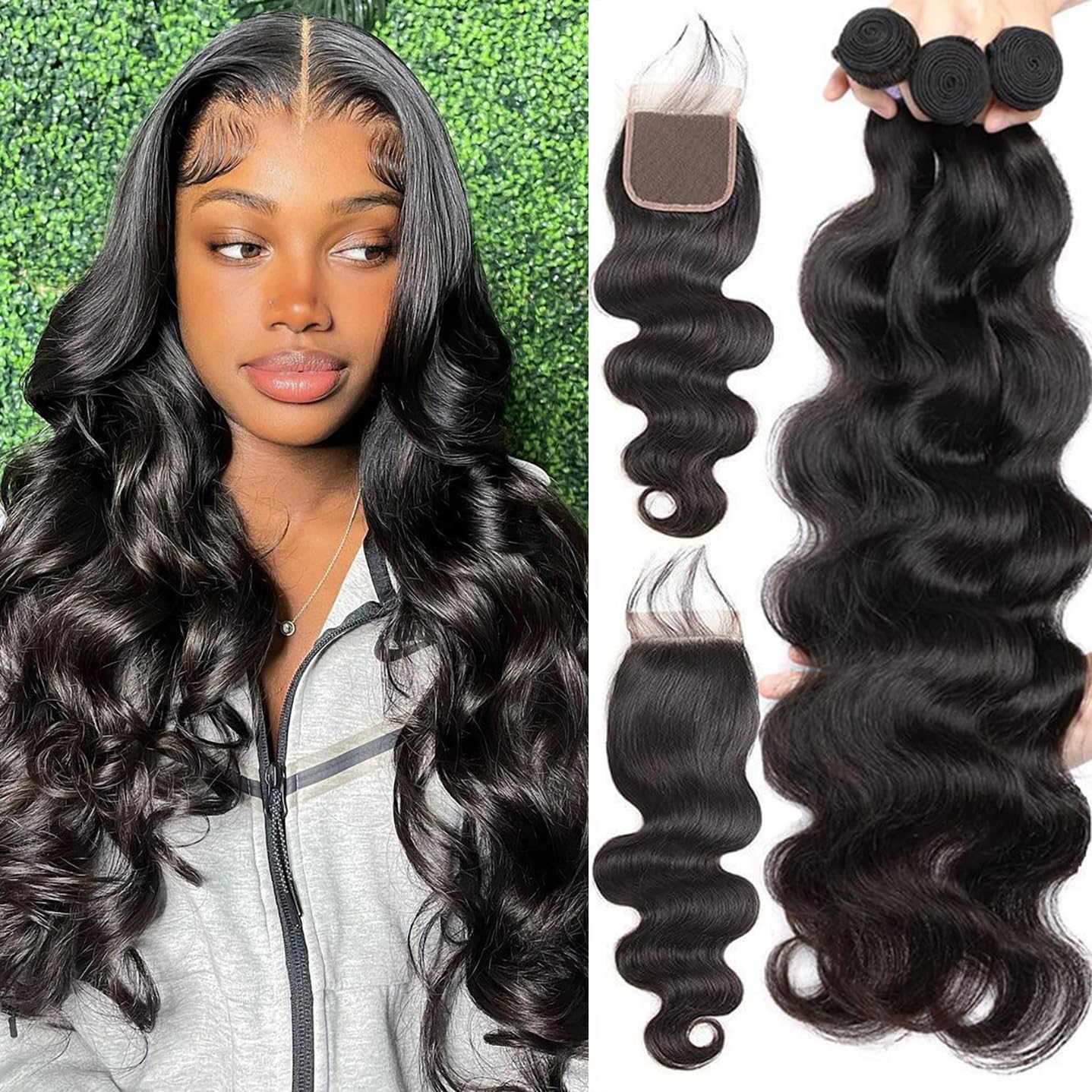 Body Wave Human Hair Extensions 20-26 Inch Virgin Remy Bundles Silky Soft 100% Unprocessed Brazilian Virgin Remy Hair Body Wave Bundle  main image 3