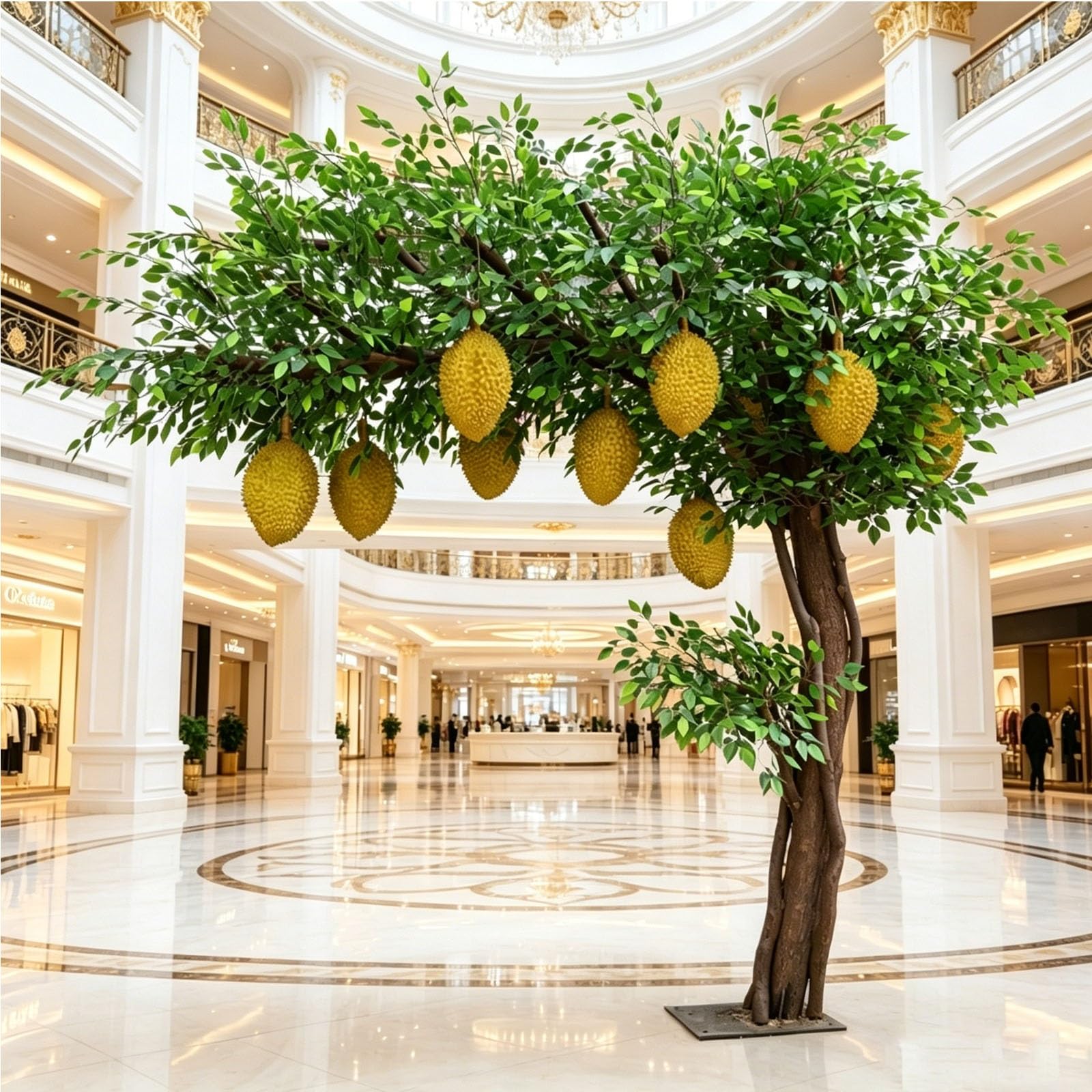 Realistic Artificial Litchi Tree, Lifelike Faux Fruit Tree, for Hotel Wedding Party Event Landscape Display(1m)