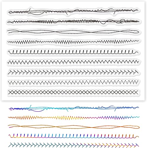 Miniatura 8 de GLOBLELAND Línea divisoria - Sello transparente de estilo europeo de encaje de silicona transparente, ramo, borde de borde, sello de goma para