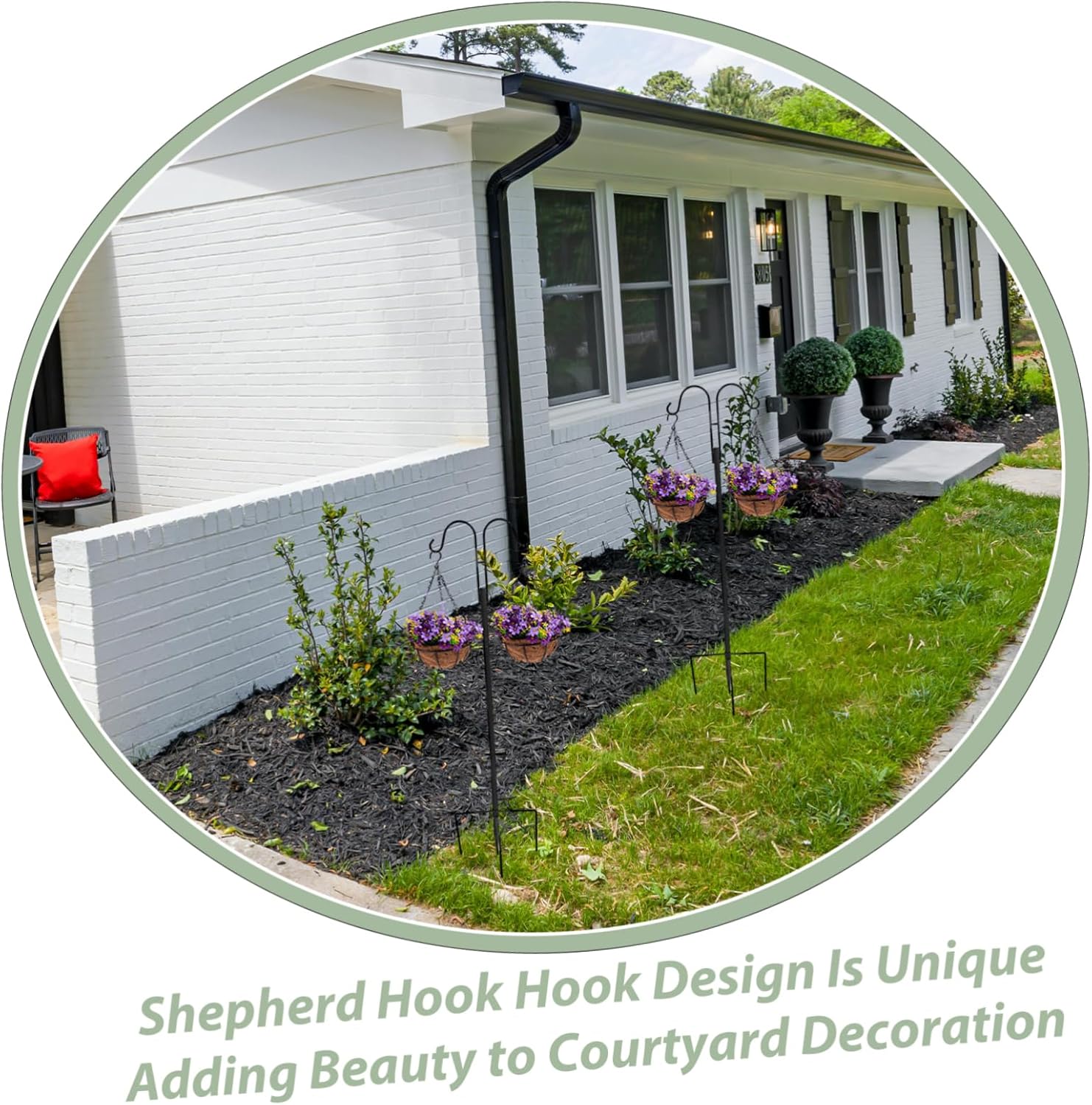 VICASKY Shepard Hooks Tall Bird Feeder Pole Outdoor Plant Hooks Multi-Functional for Decor