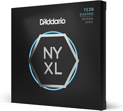 DAddario Electric Guitar Strings, NYXL Pedal Steel, NYXL1138PS, 10-String Pedal-Steel Guitars, Regular Light E9 11-38, Pack of 1