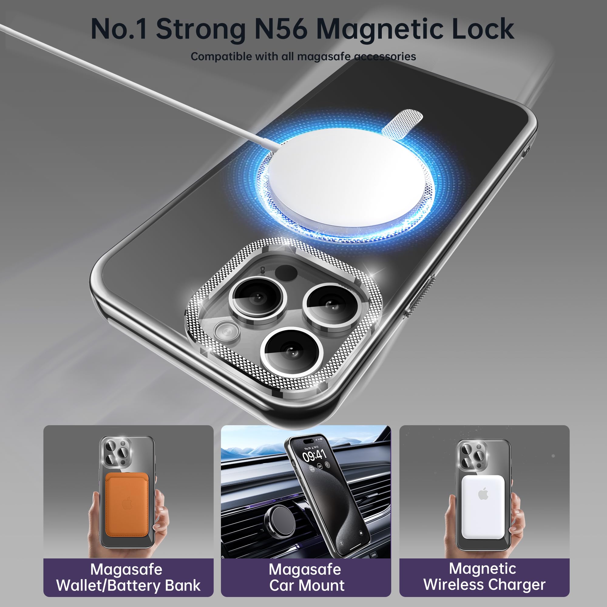 Amazon.com: JUESHITUO Magnetic Titanium for iPhone 15 Pro Max Case