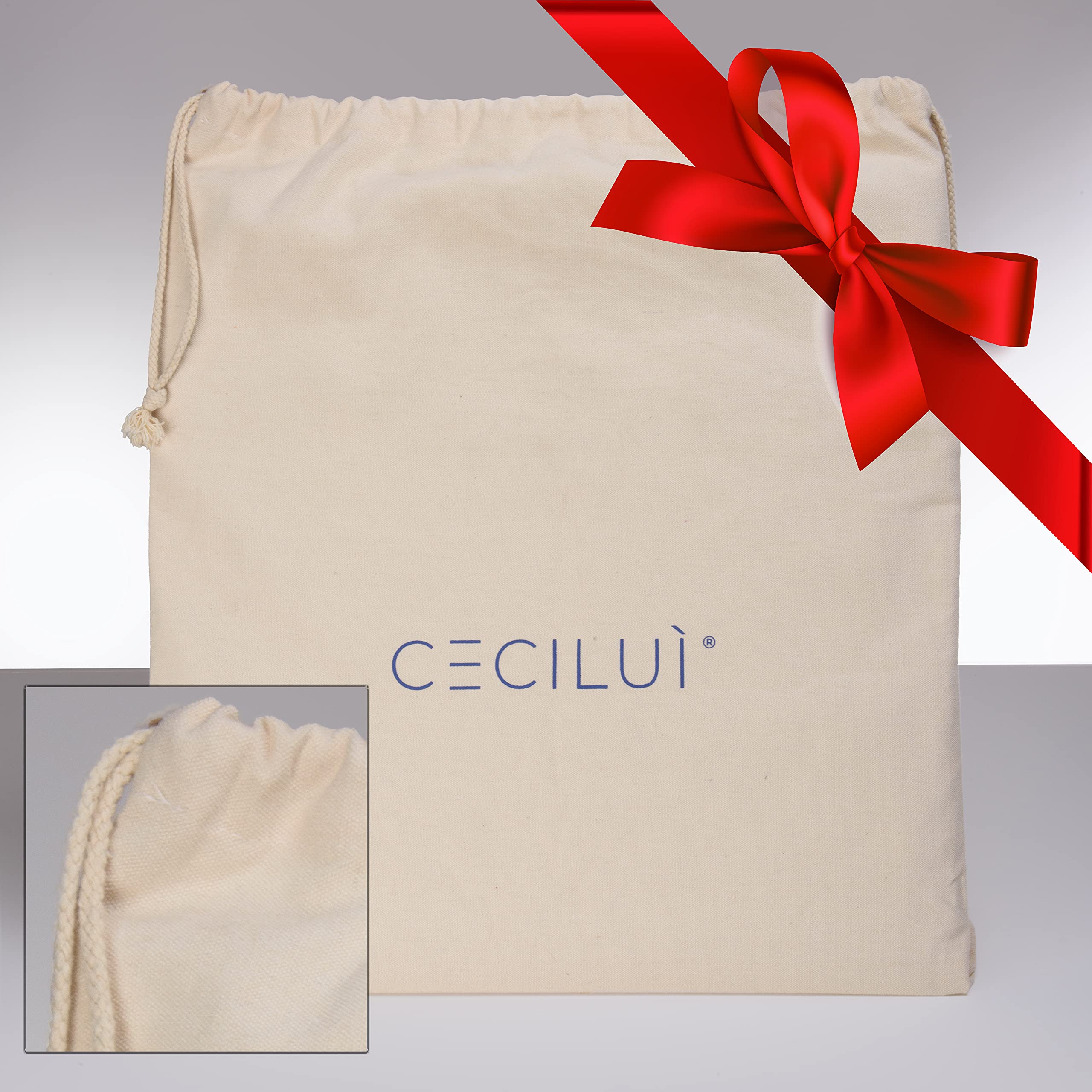 CECILUÌ Spianatoia per Impastare Acciaio Inox 2.0 Sacca di Cotone Tagliere da Cucina Professionale in Varie Dimensioni Made in Italy Pizza Piano Lavoro Accessori Pasticceria (60x50)