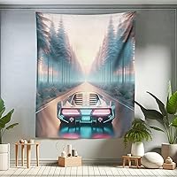 Vista 147 de Ambesonne Tapiz hawaiano, Costa Na Pali en la isla de Kauai en Hawái, día soleado, horizonte de montaña, colgante de pared para dormitorio, sala