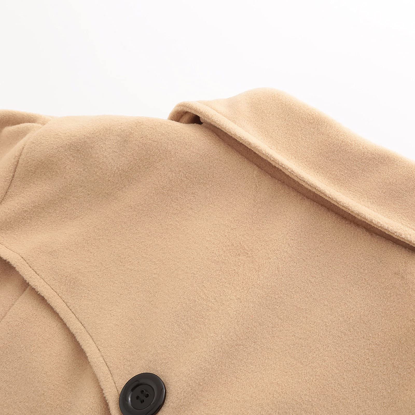 Trenchcoat Damen Lang Mantel Winddicht Übergangsjacke Elegant Frühlingsmantel Mit Knöpfen Jacken Mit Gürtel Slim Fit Wintermantel Locker Übergangsmantel Revers Damen-Mäntel Einfarbig Aufdruck