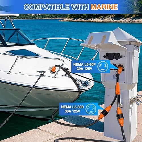 Miniatura 298 de Nilight Cable adaptador de cargador EV de 50 amperios a 50 amperios de 4 clavijas de cobre puro 250 V para soldador, conversión de enchufe Enchufe