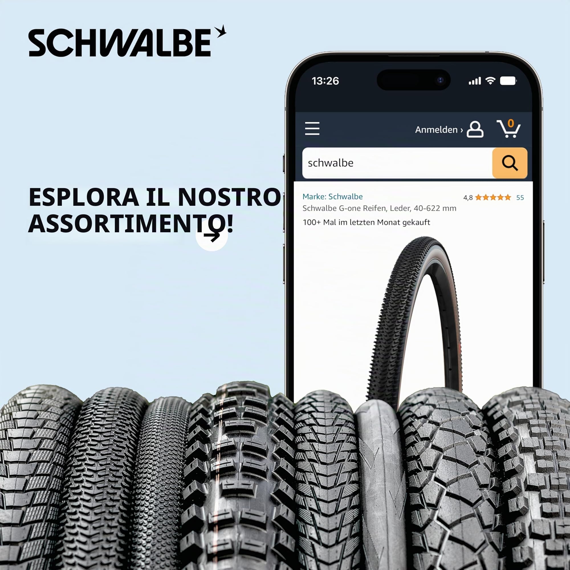 Schwalbe Hurricane Performance - Pneumatico con filo metallico, 57-622 (29 x 2,25")