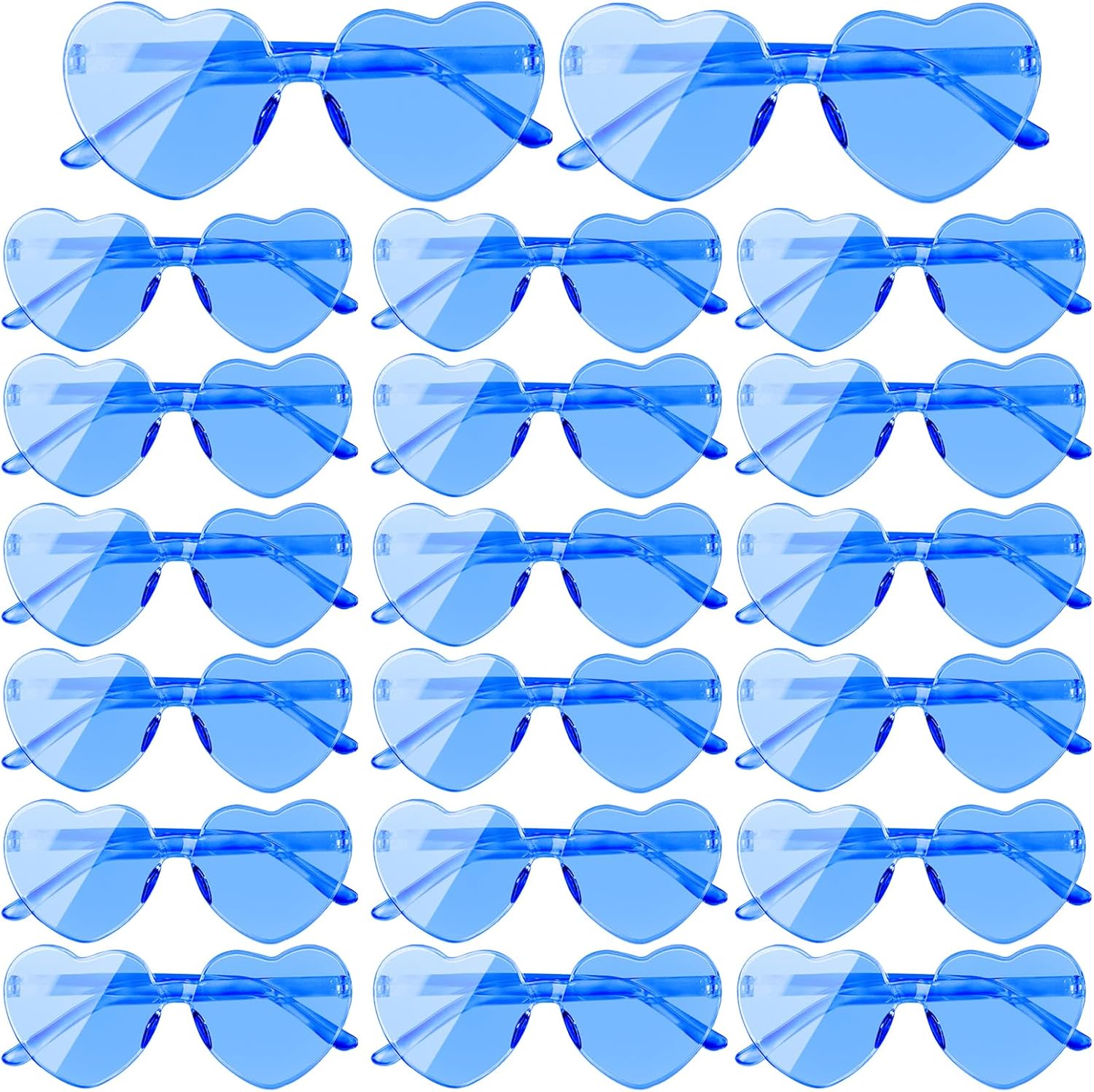 AEAHALY Heart Sunglasses for Women and Men Rimless Heart Shaped Sunglasses Bachelorette Bride Party Accessories