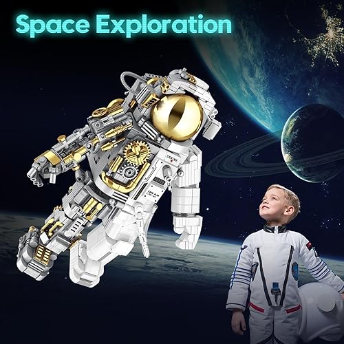 Miniatura 2 de okk Juego de construcción de astronauta de exploración espacial, bloques de construcción de astronautas para niños, juguete espacial coleccionable