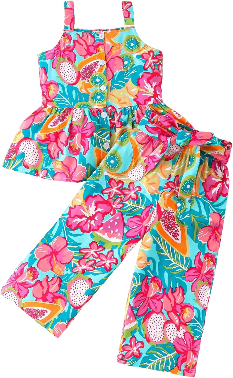 GORLYA Jupe Longue Bohème Décontractée Taille Haute élastique à Volants Pour Filles De 4 à 14 Ans, Violet