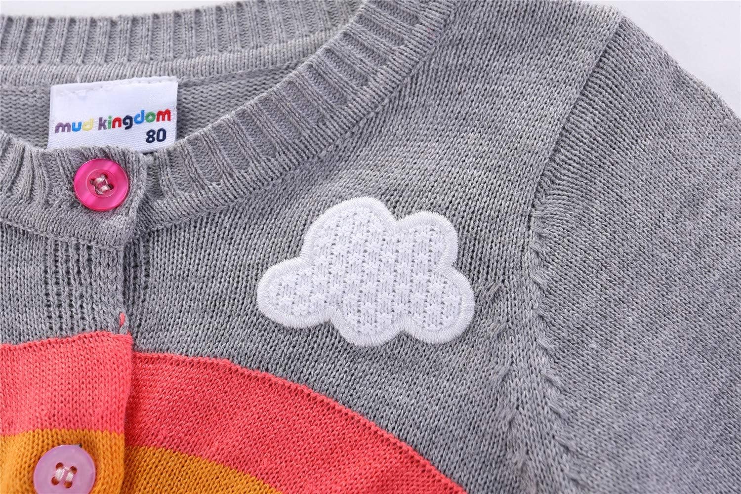 Mud Kingdom Toddler Sweaters Knitted Cardigan for Boys Girls 1-7 Years Rainbow - Image 8