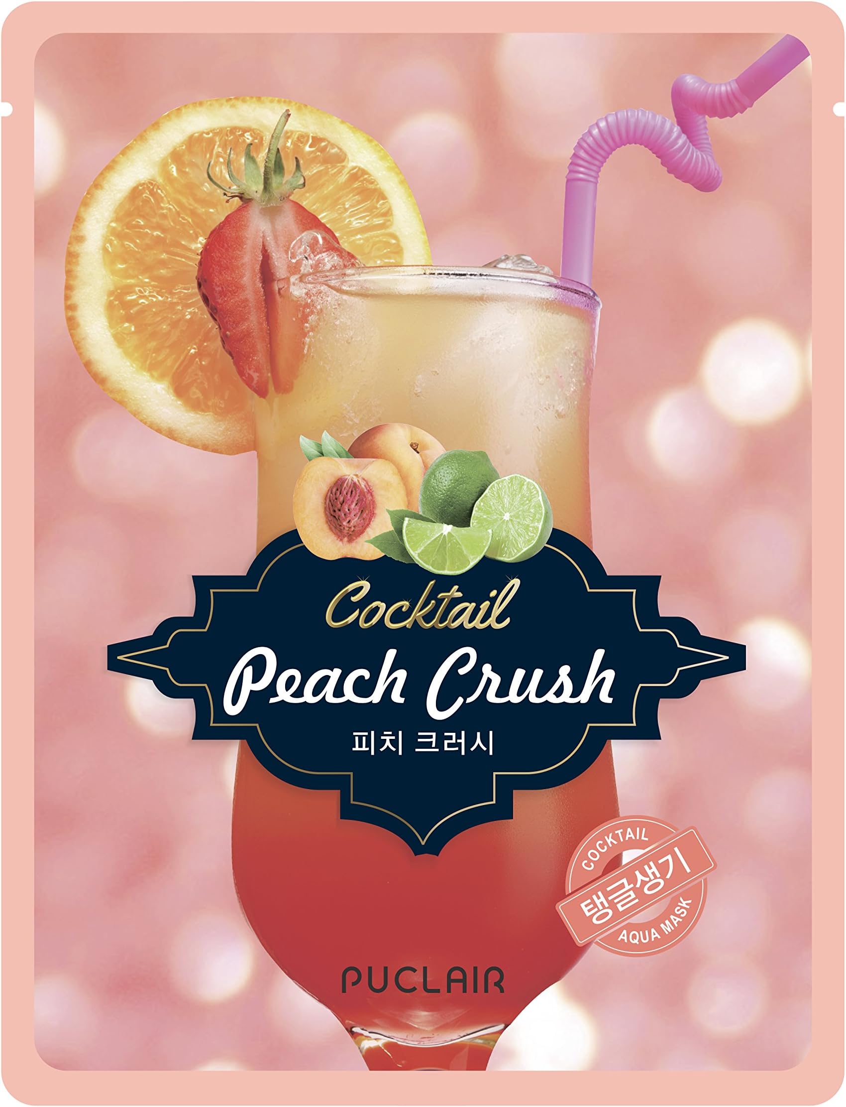 Peach Extract contains Vitamin C, A, E, Potassium and Manganese for anti-aging, softening, brightening and strengthening skin "Peach Crush" Daily Face Masks - 10 count