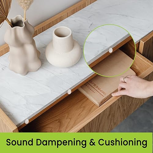 Miniatura 5 de 256 piezas de parachoques para puerta de gabinete, parachoques de gabinete de 12 pulgada de diámetro, tapones autoadhesivos de goma, almohadillas de