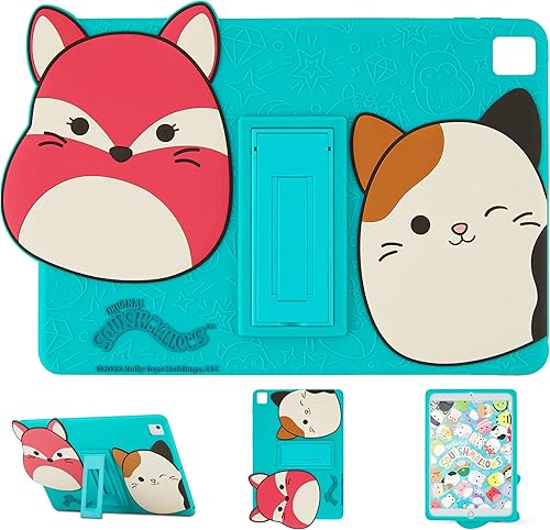 Komar Kids Squishmallow - Funda para tablet infantil para iPad de 9, 8 y 7 generación, 202120202019, con soporte, a prueba de golpes y protector de
