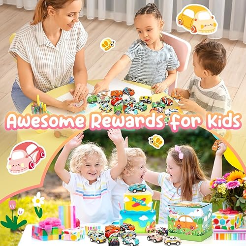 Miniatura 6 de SevenQ Coches de juguete para niños de 4 a 8 años, juego de 30 piezas de autos con bolsas de almacenamiento, recuerdos de fiesta de autos de