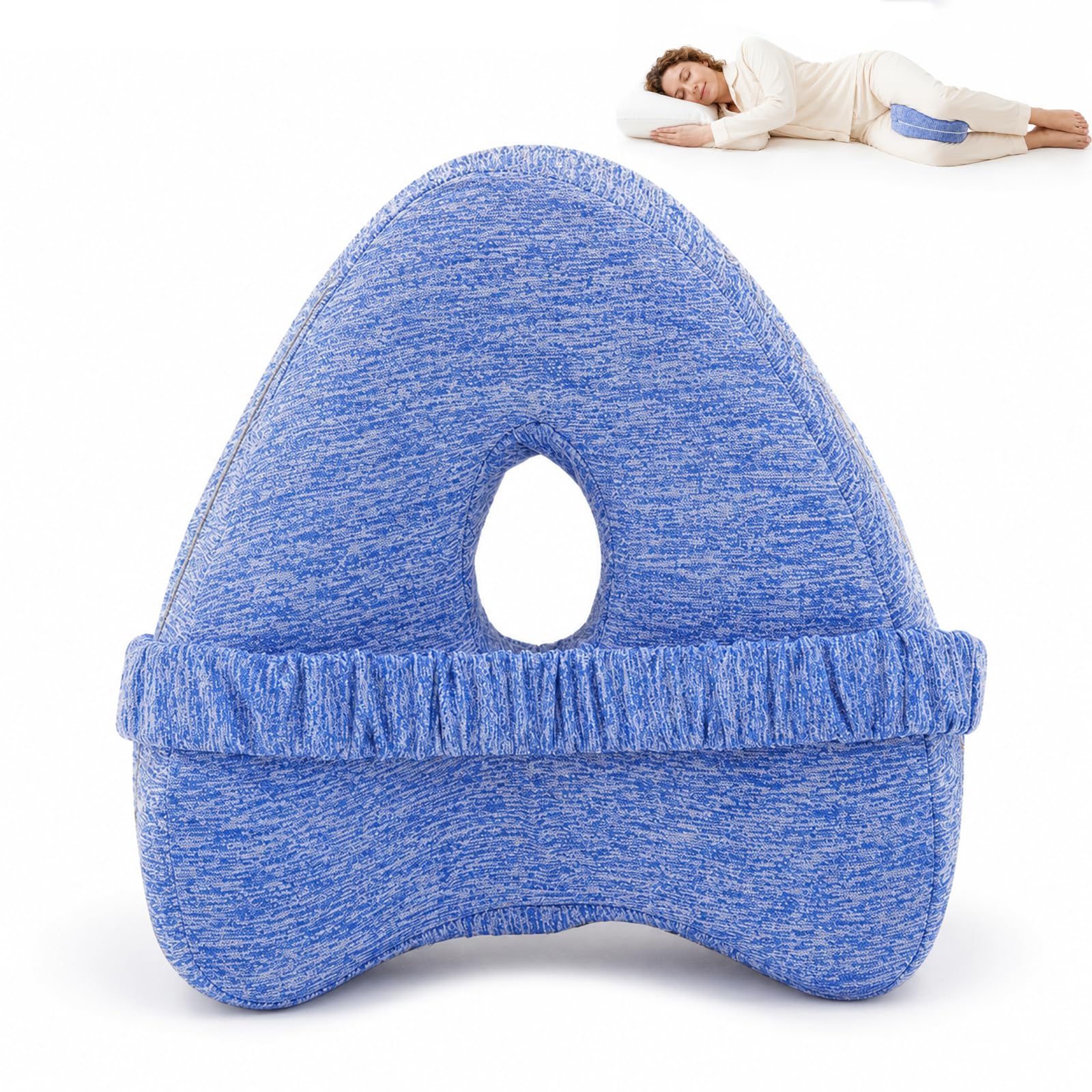 Knee Pillow for Sleeping on Side, Memory Foam Leg Pillow for Side Sleepers