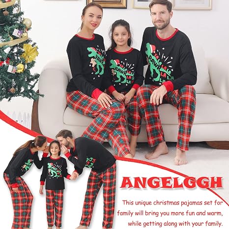 Amazon.co.jp: ANGELGGH 家族のためのマッチングクリスマスパジャマ