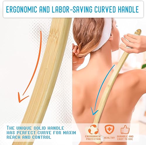 Miniatura 10 de Rascador de espalda extensible portátil para hombres y mujeres, de 9 a 27 pulgadas de largo, mango telescópico, linda cabeza de garra de gato,