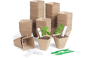 150 Pack 3.15 Inch Seedling Peat Pots, Herb Seed Nursery Pot Kits