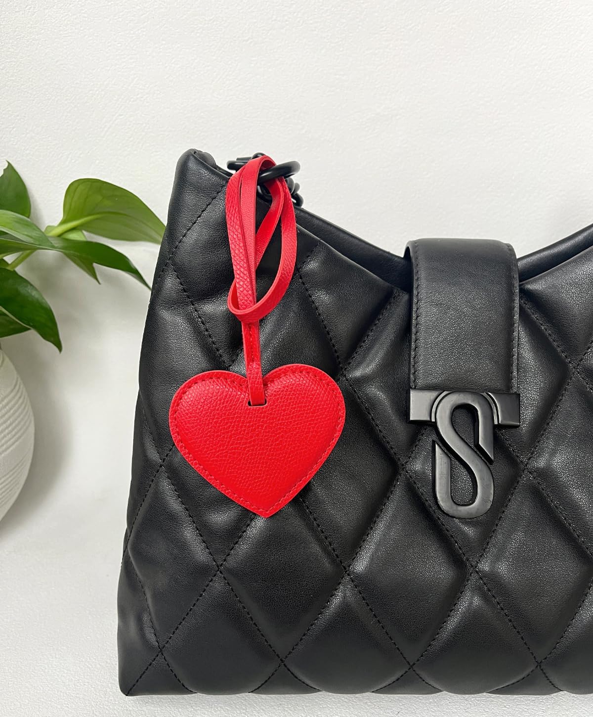 Heart Bag Charm for Handbag Cute Purse Charm Accessories Keychain Gift for Women Girls Birthday Christmas Wedding image 3
