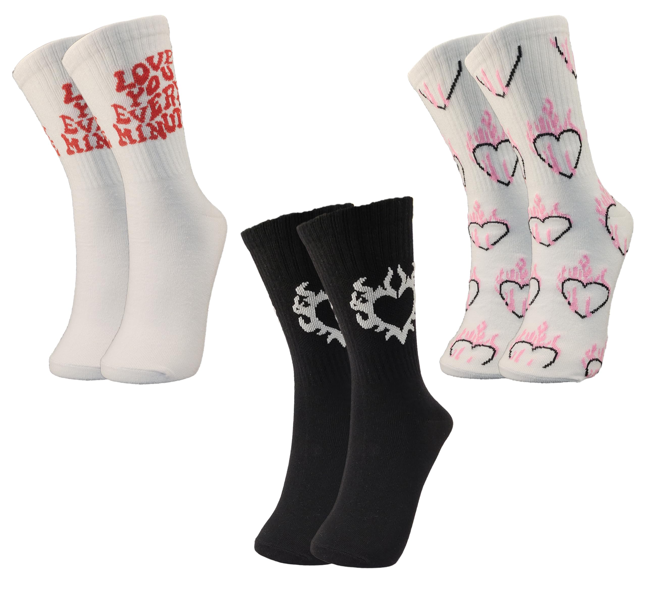 trazo Women's Calf Length Designer Knitted Multicolor, Multi-Purpose Socks | Socks for Women (Pack of 3)-picture-15