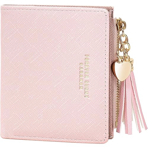 Womens Wallet Cute Elegant Long Slim Card Holder Case Minimalist Coin Purse Thin Tassels Zip Clutch Wallets for Girls Ladies