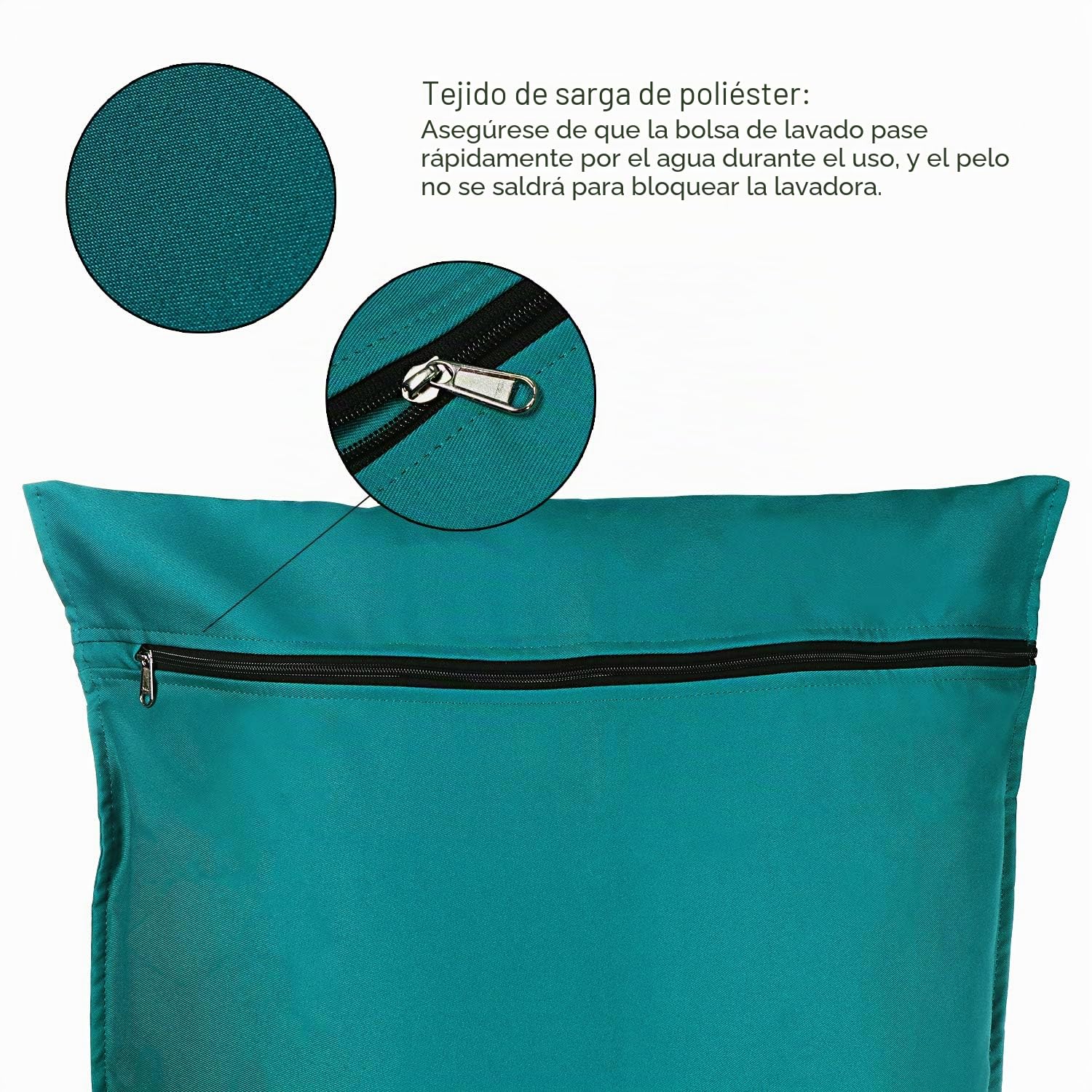 Bolsa de lavado de mascotas para lavadoras, bolsa de lavandería para mascotas, removedor de pelo de perros y gatos (azul)