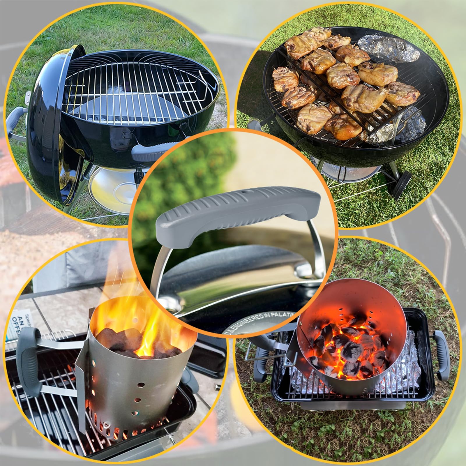 Barbecues Et Fumoirs Lot De 2 Poignées De Rechange Personnalisées En Bois Pour Barbecue à U2013 Avec Vis De Montage, S'adapte à N'importe Quelle Bouilloire Weber Ou WSM Fabriquée Après 1979 Charbon