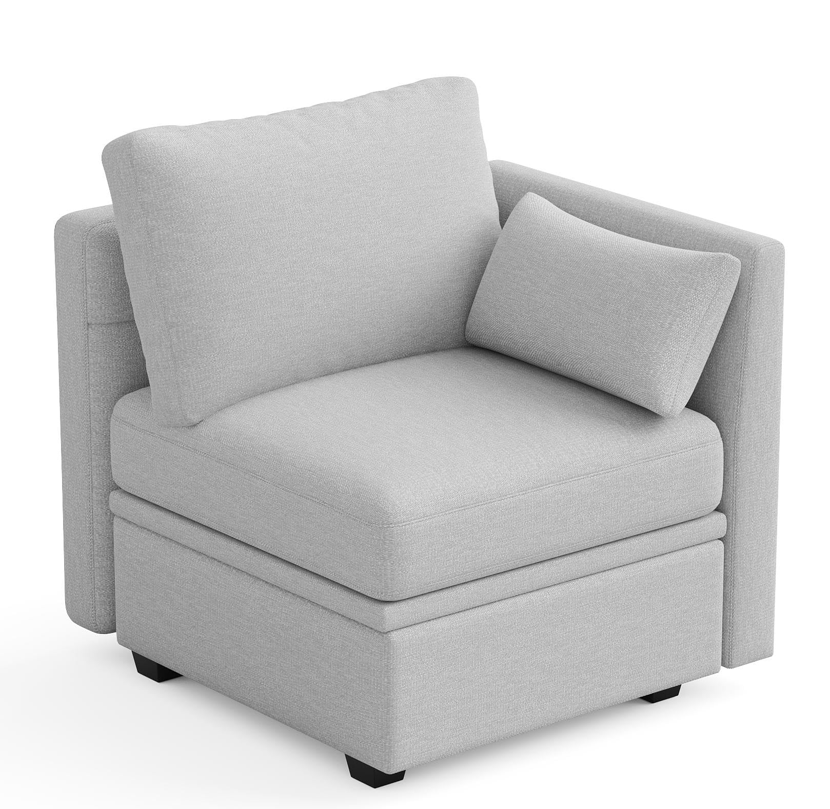 Weture Corner Seat Module for Modular Sectional Sofa, Convertible Sectional Sofa Couch, Grey