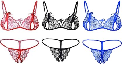 FLUTE Women's Lingerie Set ! Lingerie Set Baby Doll ! Lingerie Set Bra Panty Pack of 3 Free Size